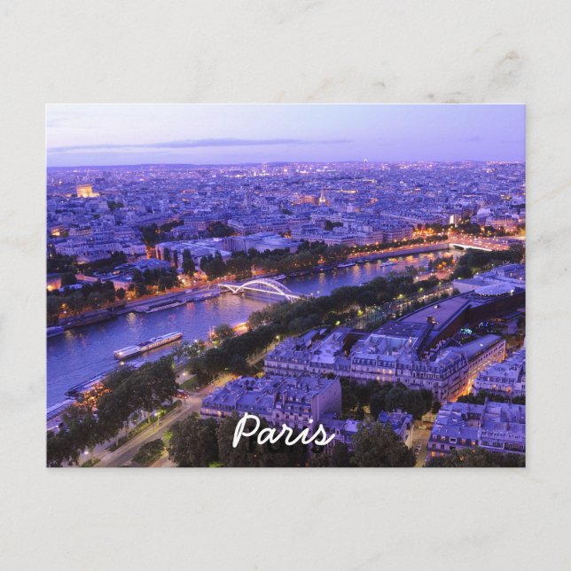 Paris - Nachtwade, Paris, Frankreich Postkarte (Vorderseite)