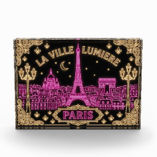 Paris Neon Design Foto Block