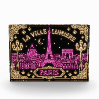 Paris Neon Design Foto Block