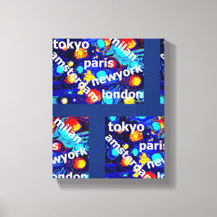 Paris New York Amsterdam Abstrakte Kunst Leinwanddruck