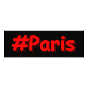 "#Paris" Niedliches Design. Jetzt kaufen Fotodruck