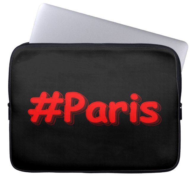 "#Paris" Niedliches Design. Jetzt kaufen Laptopschutzhülle (Vorderseite)