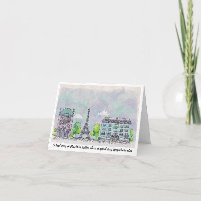 Paris Notecard Karte (Vorderseite)