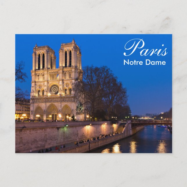 Paris - Notre Dame am Nachmittag Postkarte (Vorderseite)