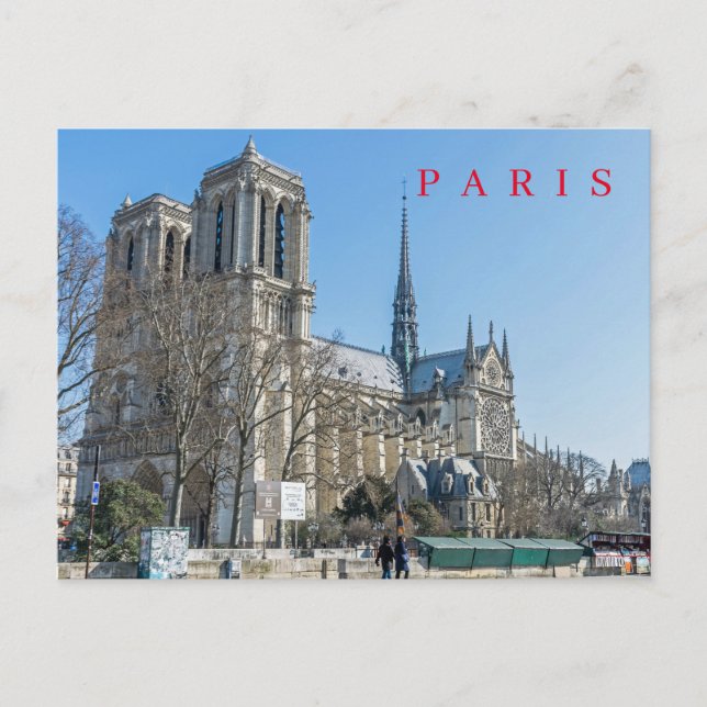 Paris Notre Dame Kathedrale Ansichtskarte Postkarte (Vorderseite)