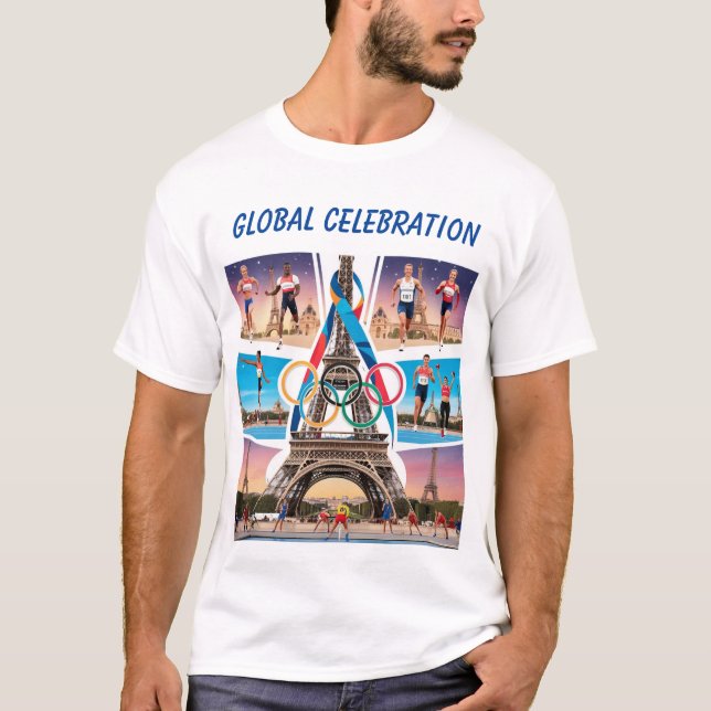 Paris Olympic 2024: Eine Feier der globalen Einhei T-Shirt (Vorderseite)