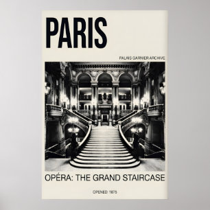 Paris Opern Druck - Palais Garnier Große Treppe Poster