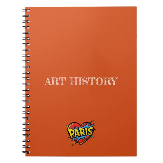 Paris Orange Notizblock (Vorderseite)