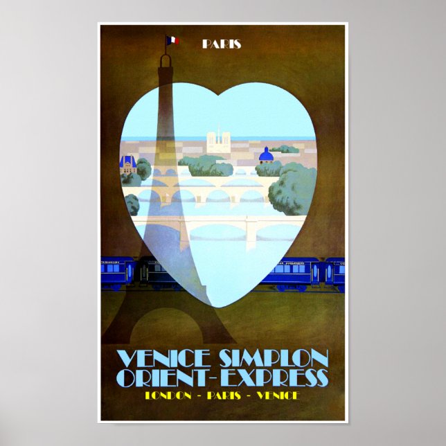 Paris, Orient Express Reiseplakat Poster (Vorne)