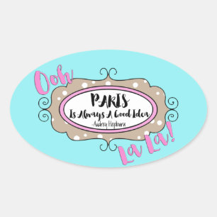 ‚Paris‘ Ovaler Aufkleber