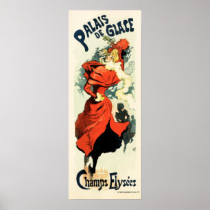 PARIS PALAIS DE GLACE Art Nouveau Vintag Französis Poster