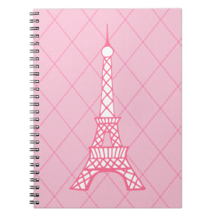 Paris Pink Eiffel Tower Student Class Notizblock