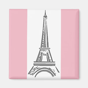 Paris Pink Eiffelturm Thema Magnet