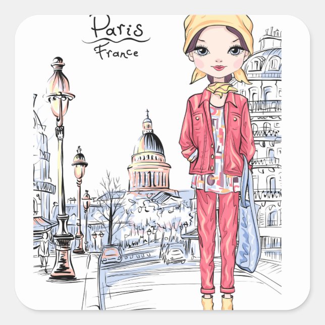 Paris Pink France Sticker (Vorderseite)