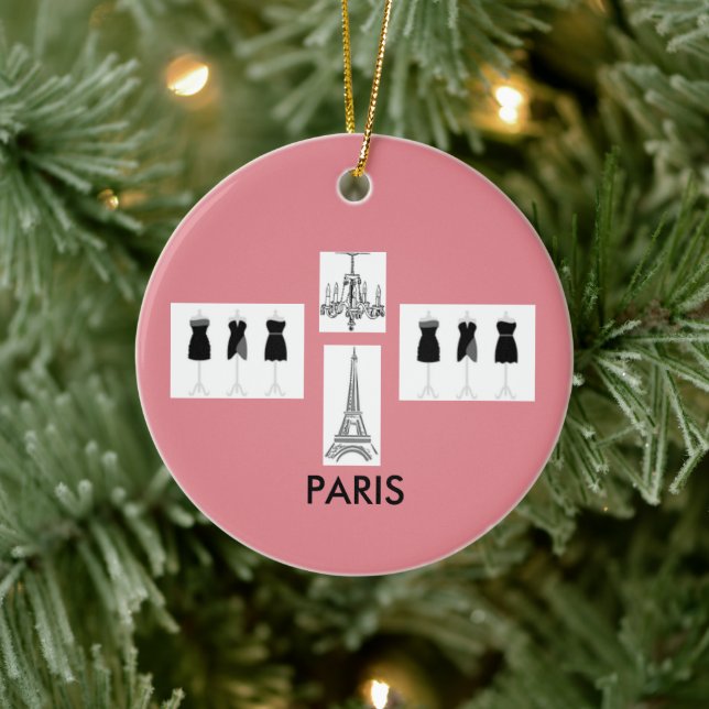 Paris Pink Französisch Themed Weihnachtsschmuck (Baum)
