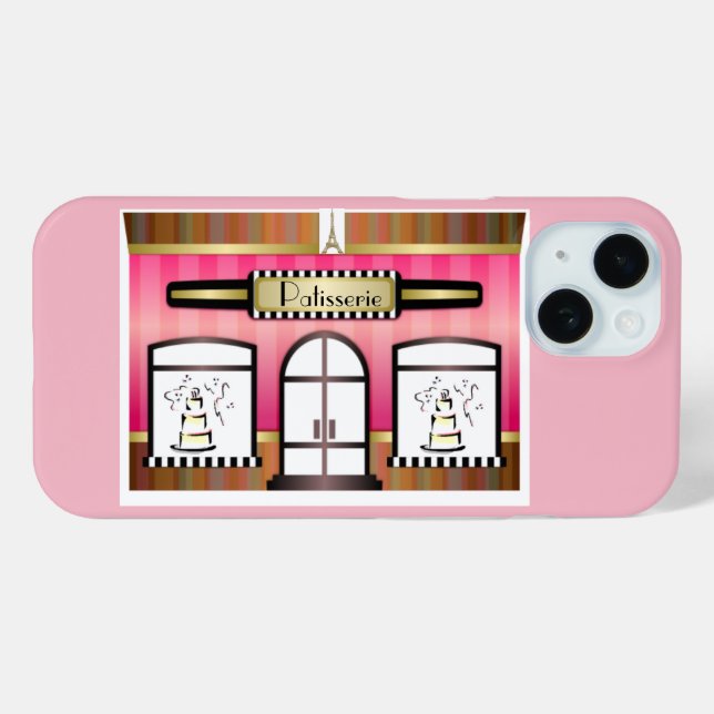 Paris Pink Patisserie Case-Mate iPhone Hülle (Rückseite (Horizontal))