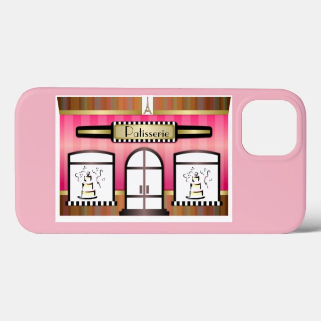 Paris Pink Patisserie Case-Mate iPhone Hülle (Rückseite (Horizontal))