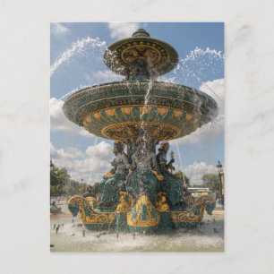 Paris Place de la Concorde Feiertagspostkarte