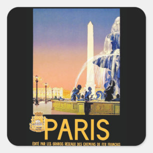 Paris ~ Place de la Concorde Quadratischer Aufkleber