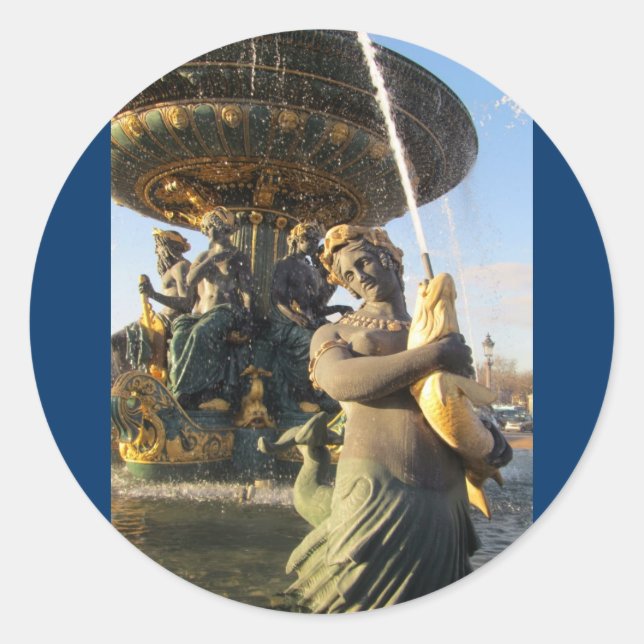 Paris - Place de la Concorde Runder Aufkleber (Vorderseite)