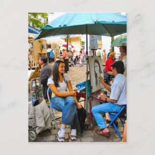 Paris, Place de Theater, Montmatre 9 Postkarte