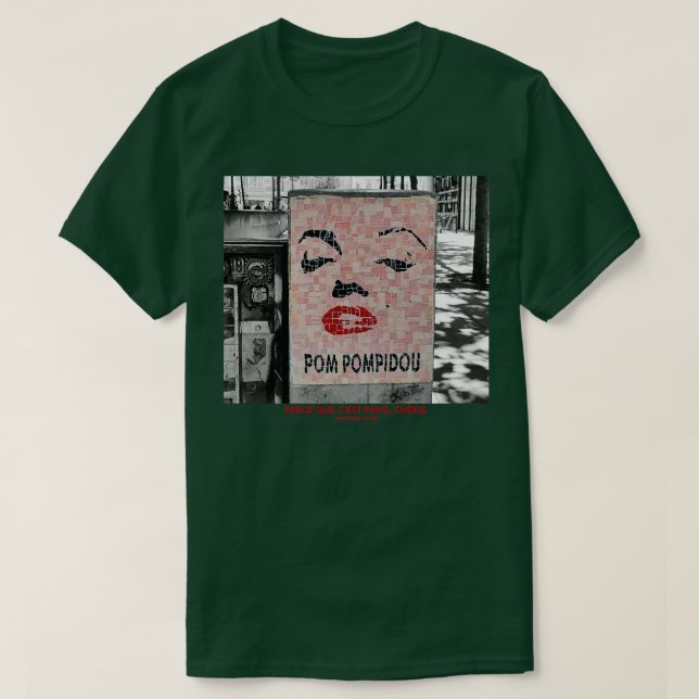 Paris Pom Pompidou T-Shirt (Design vorne)