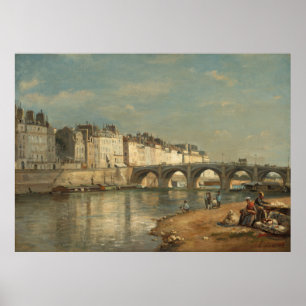 Paris Pont Bridge - Vintag Poster