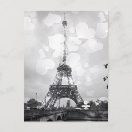 Paris Post Card, der Eiffelturm in B/W Postkarte