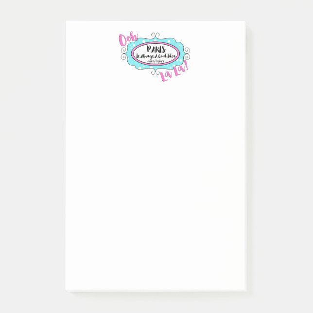 "Paris" Post-it Klebezettel (Vorderseite)