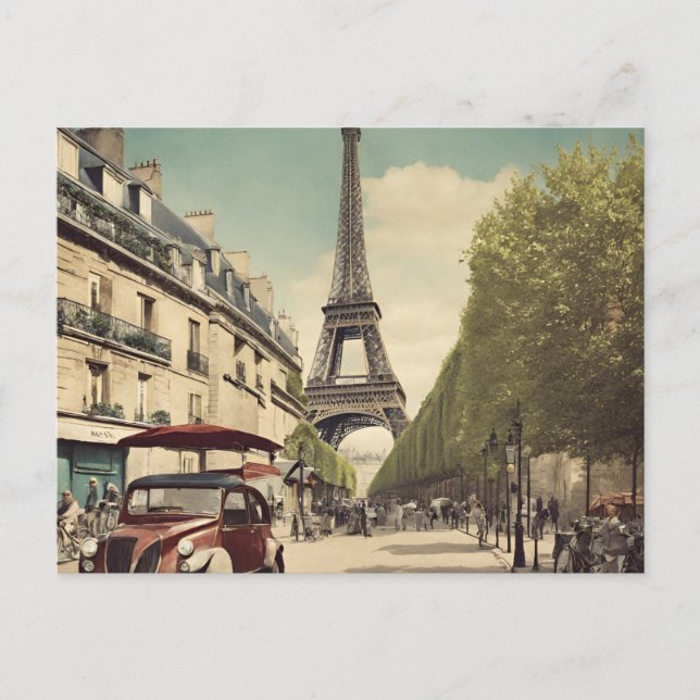 Paris Postcard Feiertagspostkarte (Vorderseite)