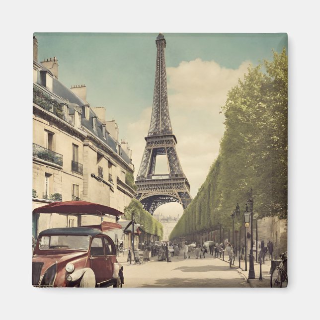 Paris Postcard Magnet (Vorne)