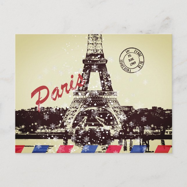 Paris Postcard Postkarte (Vorderseite)