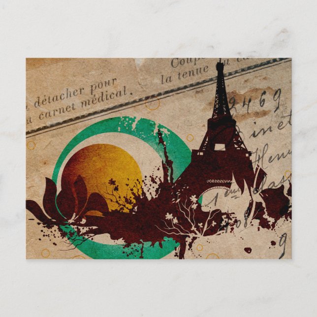 Paris Postcard Postkarte (Vorderseite)