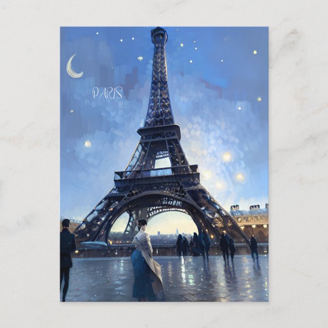Paris Postcard Postkarte (Vorderseite)