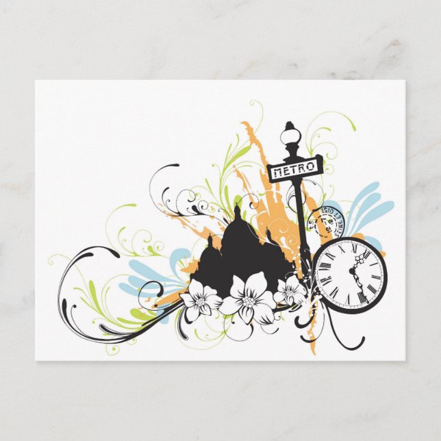 Paris Postcard Postkarte (Vorderseite)