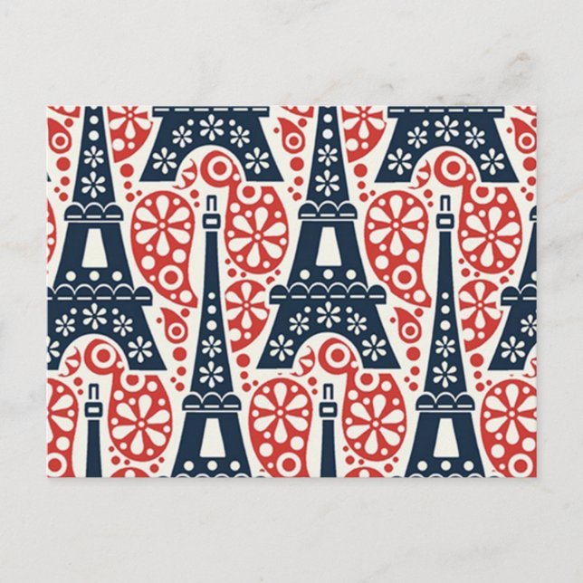 Paris Postcard Postkarte (Vorderseite)