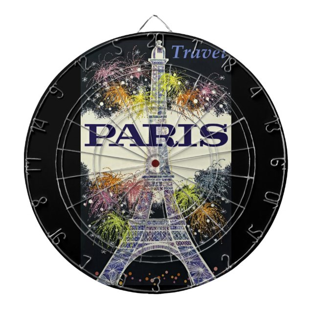 Paris: Poster Dart Board Dartscheibe (vorne)