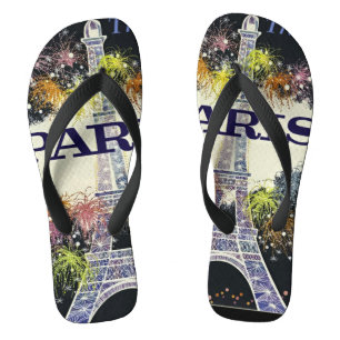 Paris: Poster Flip Flops