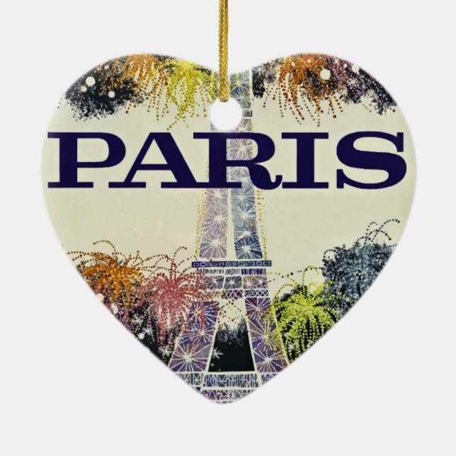 Paris: Poster Keramik Ornament (Hinten)
