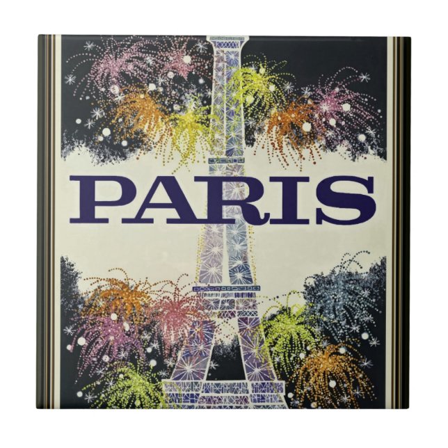 Paris:Poster Keramikfliese (Vorderseite)