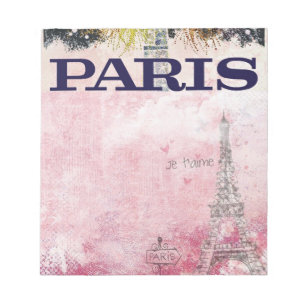 Paris: Poster Notepad Notizblock