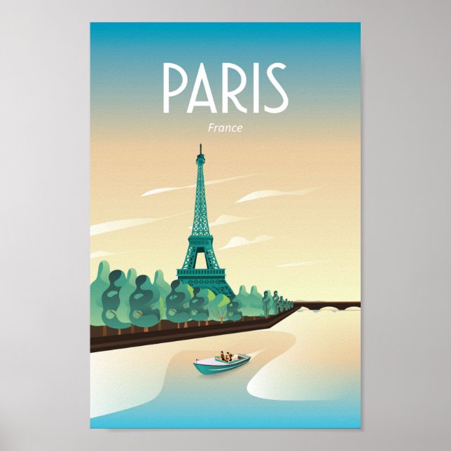 Paris Print - Frankreich Poster | Reiseplaner Pari (Vorne)