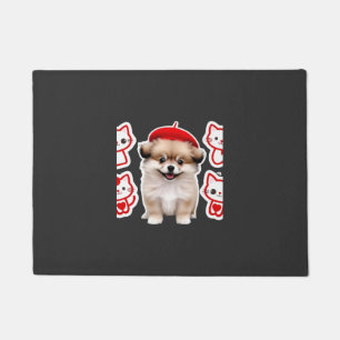 Paris Pup & Kitty Crew � Hübscher Beret Hund und K Fußmatte