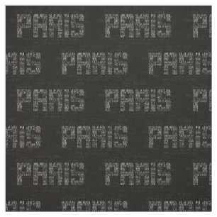 Paris Quarters Typografic Word Art Stoff
