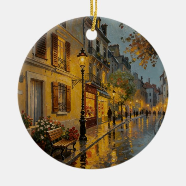 Paris Rainy Street Ornament (Vorne)