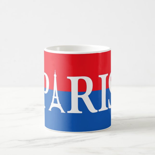 Paris - Red & Blue Coffee Mug Kaffeetasse (Mittel)