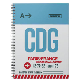 Paris - Reisejournal Notizblock