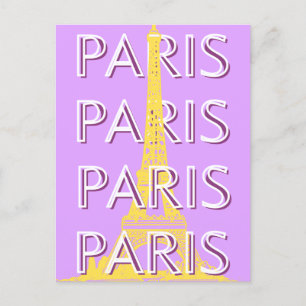 Paris, Reisen Kunst, Minimalistisch, Pastel Travel Feiertagspostkarte