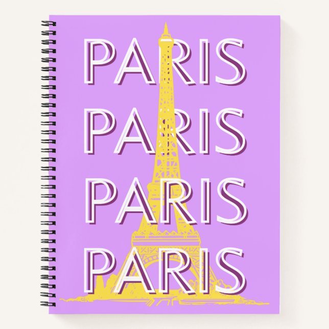 Paris, Reisen Kunst, Minimalistisch, Pastel Travel Notizbuch (Vorderseite)