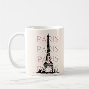 Paris Reisen Kunst, Reisen Kunst, Pastel, Minimali Kaffeetasse